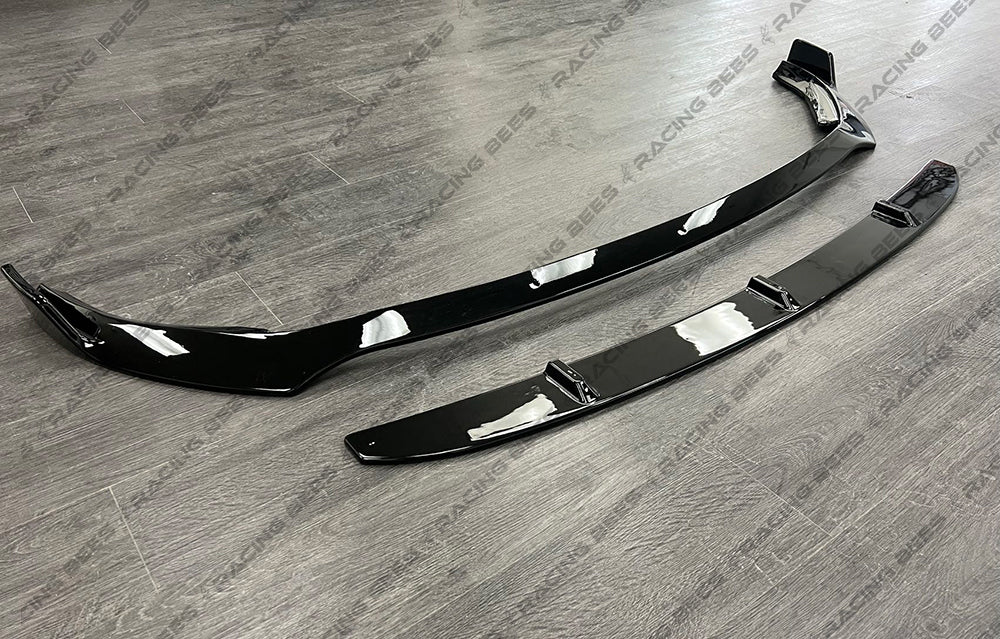 2019-2021 Mercedes-Benz C Class Sedan BR V3 Style Front Bumper Lip (BLACK)