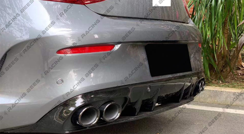 2015-2020 Mercedes-Benz C Class Coupe Night Sport Style Rear Diffuser