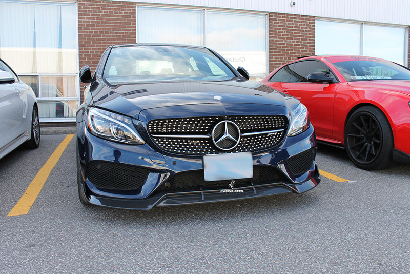 2015-2018 Mercedes-Benz C Class Sedan/Coupe/C43 BR Style Front Bumper Lip (Carbon Fiber)