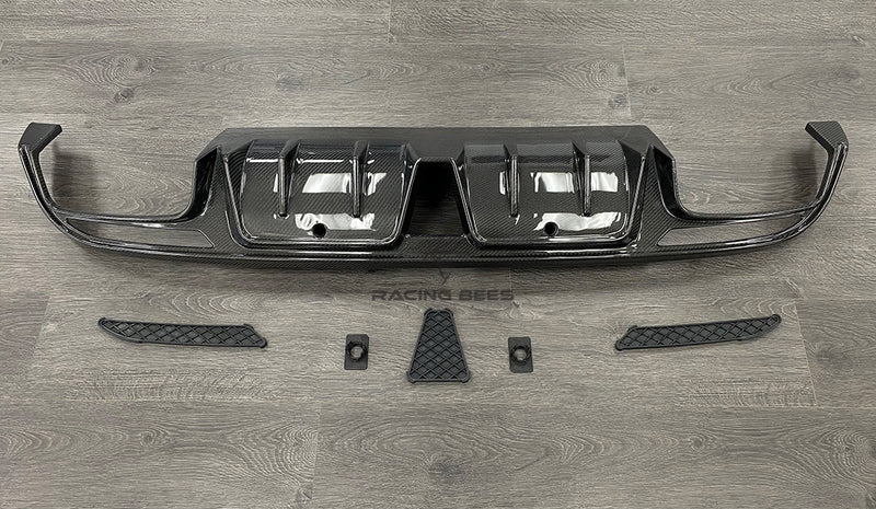 2015-2018 Mercedes-Benz C63 AMG Sedan BR Style Rear Diffuser (Carbon Fiber)