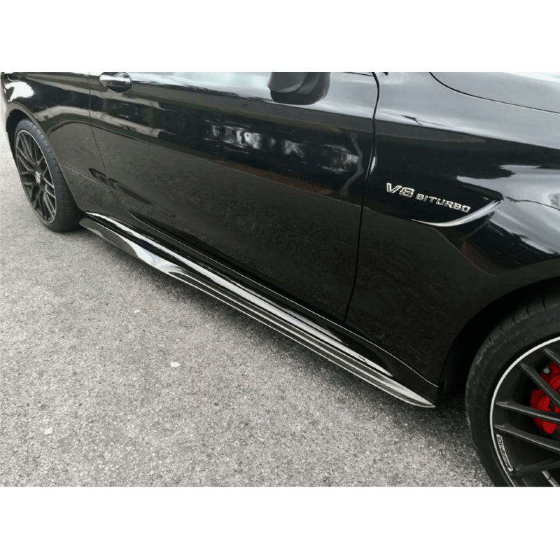 2015-2020 Mercedes-Benz C63 AMG Sedan/Coupe PSM Style Side Skirts (Carbon Fiber)