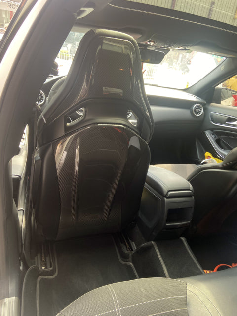 2015+ Mercedes Benz W205 C63s A45 CLA45 GLA45 AMG Seat Back Covers (Carbon Fiber)
