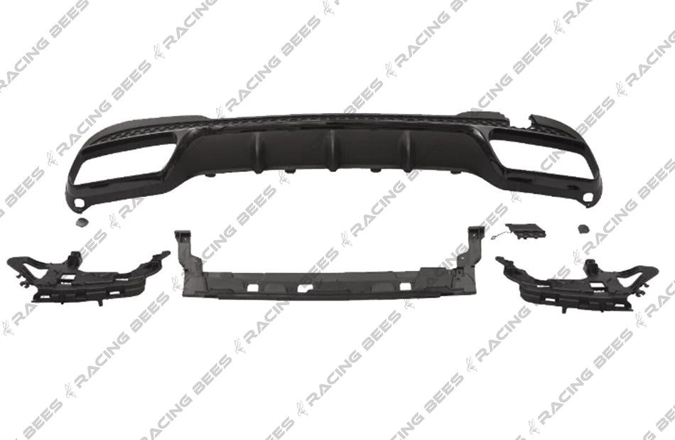 2014-2016 Mercedes-Benz E Class Sedan E63AMG Style Diffuser For AMG-Package Sedan (Black)