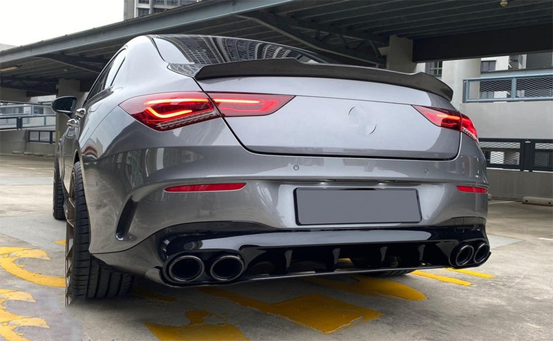 2020+ Mercedes-Benz CLA Class Sedan 45AMG Style Rear Bumper Diffuser (Black)