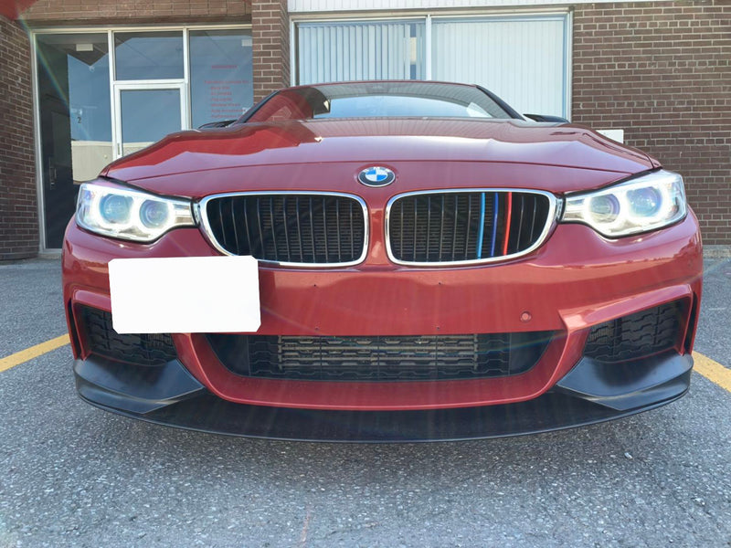 2014-2020 BMW F32/F33/F36 4 Series M-Performance Style Front Bumper Lip (Gloss Black-1 piece)