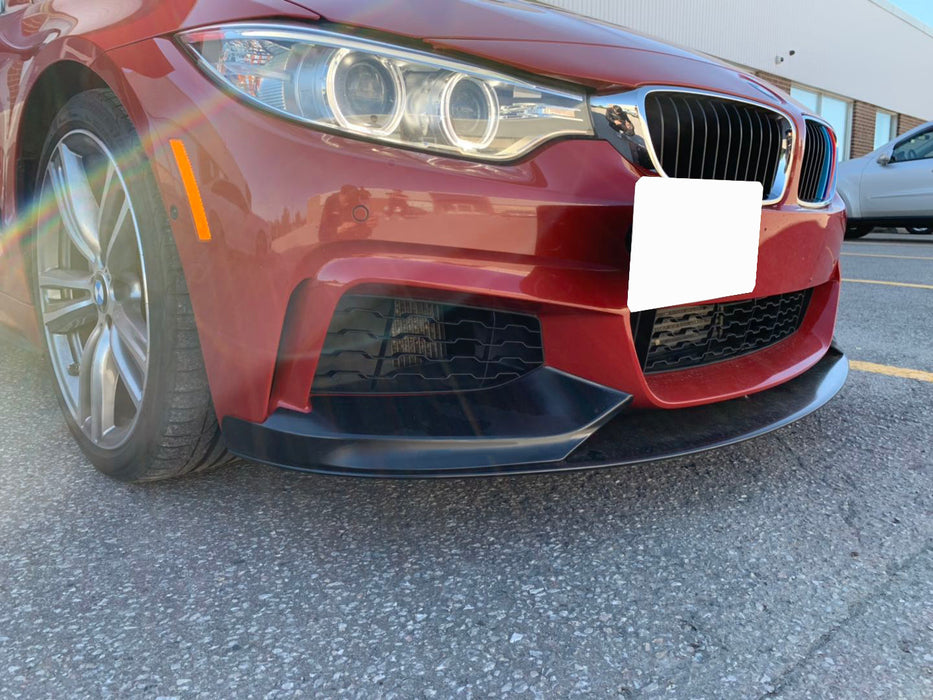 2014-2020 BMW F32/F33/F36 4 Series M-Performance Style Front Bumper Lip (Matte/Gloss Black-1 piece)