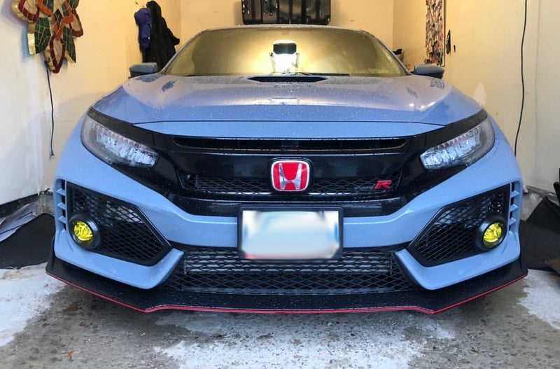 2017+ Honda Civic FK8 Type R JDM R Spec Open Mesh Replacement Fog Light Covers (Black)