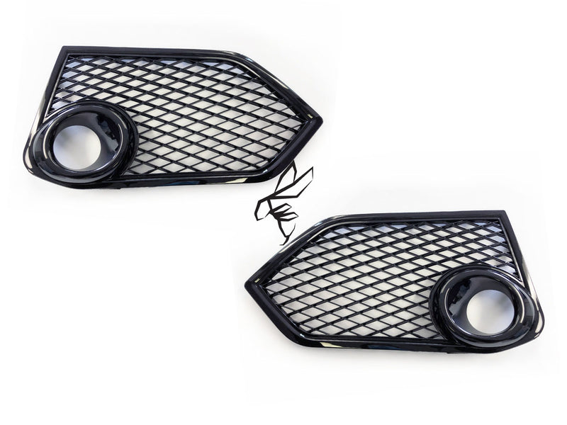 2017+ Honda Civic FK8 Type R JDM R Spec Open Mesh Replacement Fog Light Covers (Black)