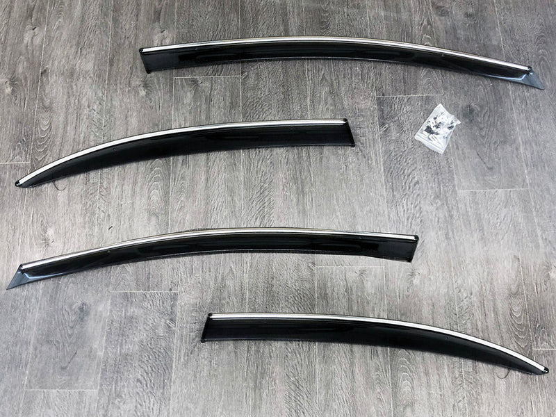 Window Visors for 2006-2011 Acura CSX / Honda Civic 4D Chrome Trim