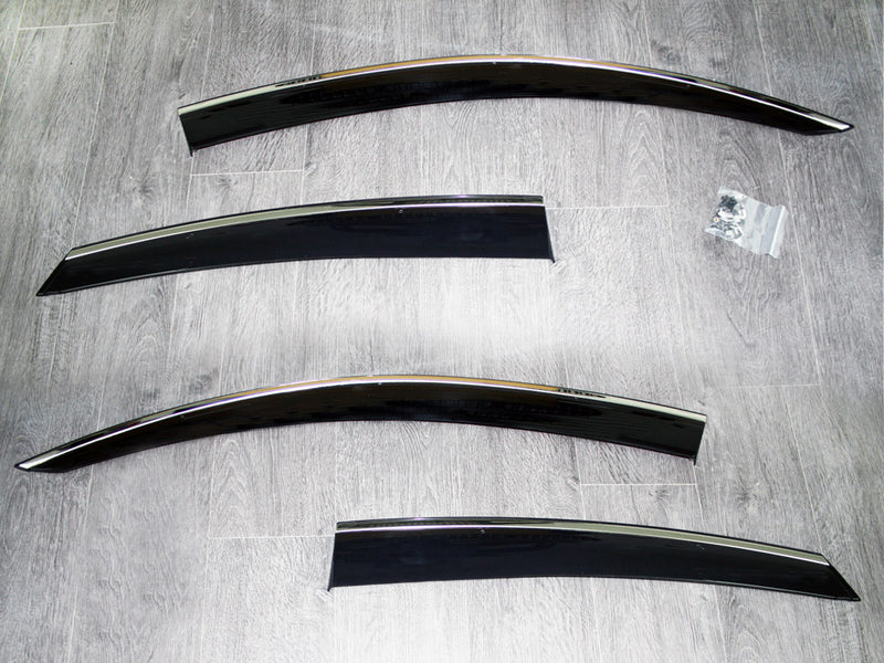Window Visor for 2016-2020 Honda Civic 4D Sedan Chrome Trim