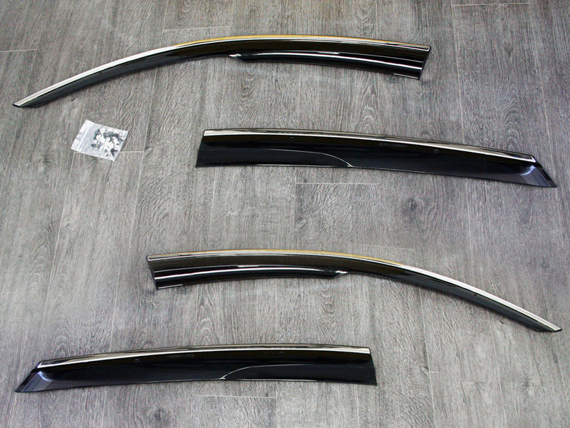 Window Visor for 2016-2020 Honda Civic 4D Mugen style with Chrome Trim