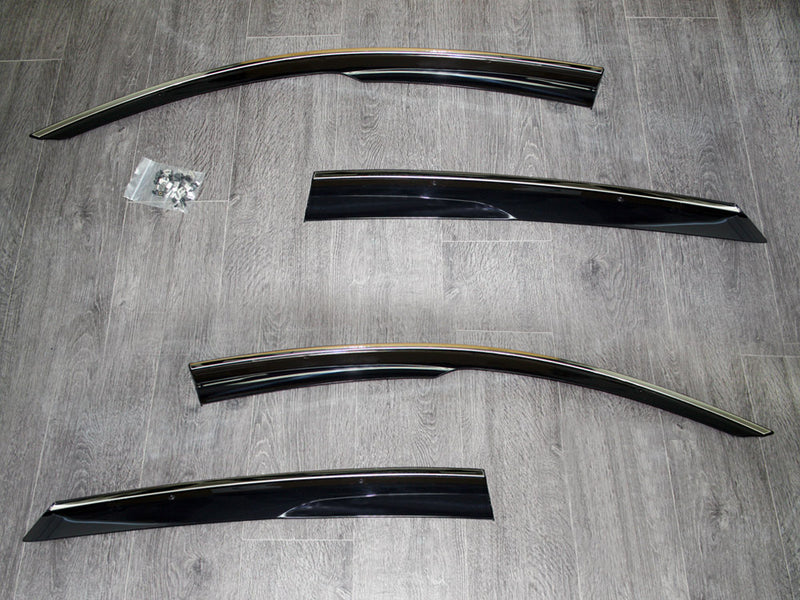 Window Visor for 2016-2020 Honda Civic 4D Mugen style with Chrome Trim