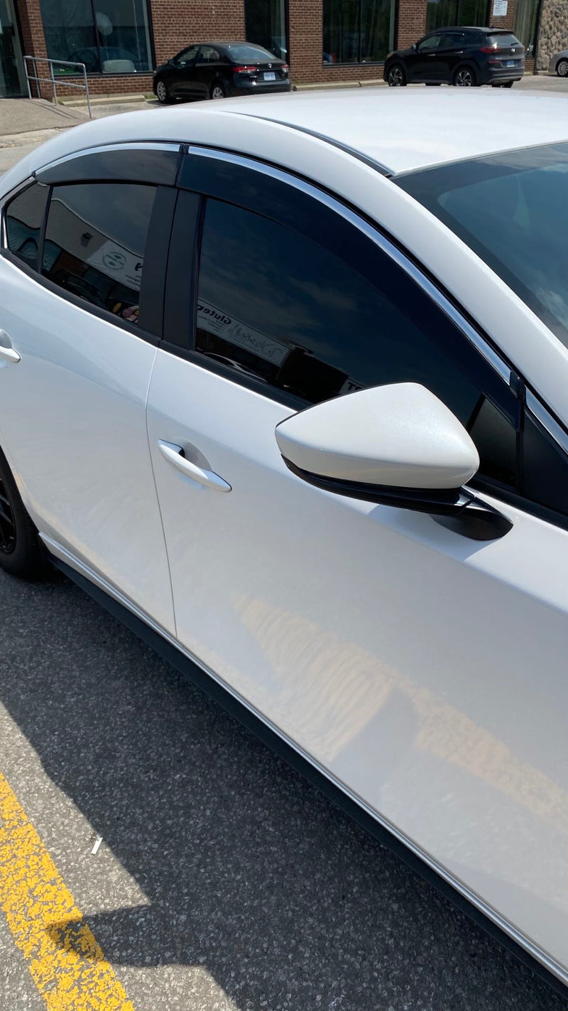 Window Visor for 2019+ Mazda 3 4 Door Sedan (Chrome)