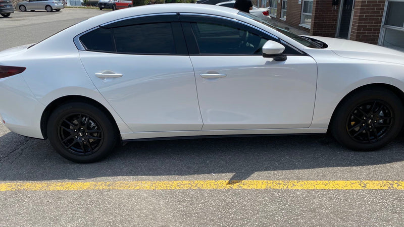 Window Visor for 2019+ Mazda 3 4 Door Sedan (Chrome)