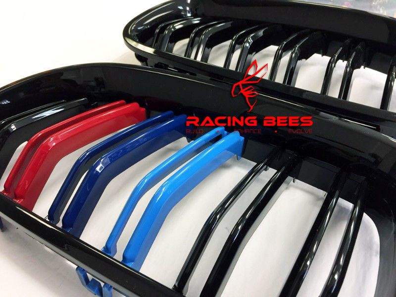 2011-2016 BMW F10 5 Series M Style Tri-Colour Kidney Grilles