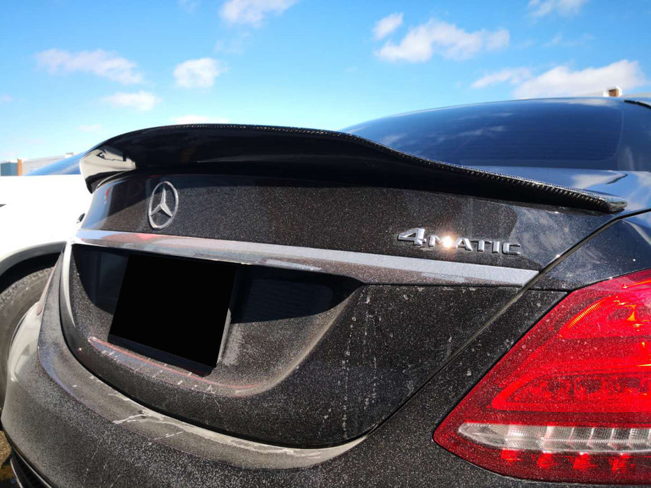 2015-2020 Mercedes-Benz C Class Sedan PSM Style Trunk Spoiler (Carbon Fiber)