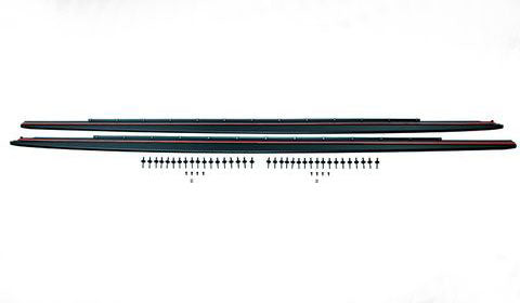 2017-2021 BMW G30 5 Series M-Performance Style Side Skirt Extensions (Black)
