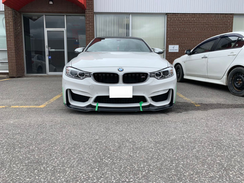 2015-2020 BMW F80/F82 M3/M4 V Style Front Bumper Lip (Carbon Fiber)
