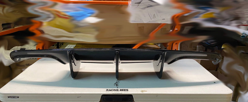 2008-2011 Mercedes-Benz C Class AMG V2 Style Rear Diffuser (Carbon Fiber)