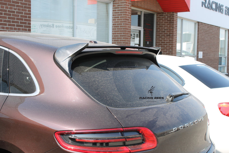 2014-2017 Porsche Macan Roof Spoiler V Style (Carbon Fiber)