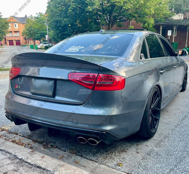 2013-2016 Audi S4 B8.5 Carbon Fiber Trunk Spoiler HK Style (Carbon Fiber)