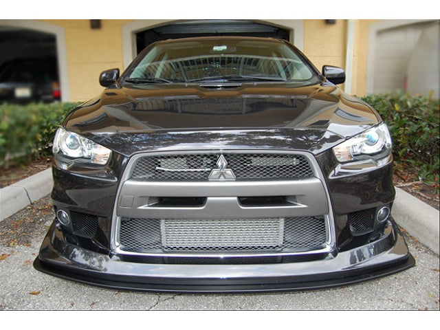 2008-2015 Mitsubishi Evolution 10 V Style Front Bumper Lip + Lower Splitter