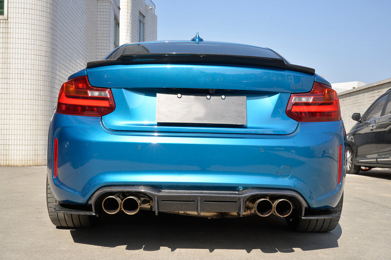 2015-2018 BMW F87 M2 MTC Style 3 Piece Rear Diffuser (Carbon Fiber)