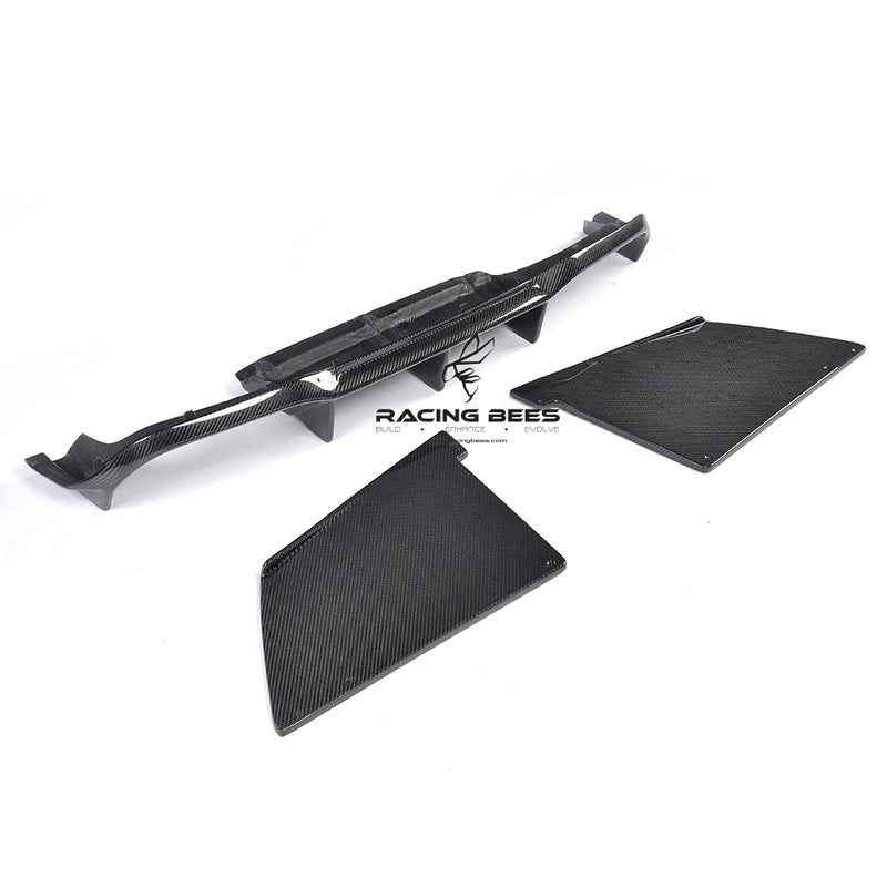 2015-2018 BMW F87 M2 MTC Style 3 Piece Rear Diffuser (Carbon Fiber)