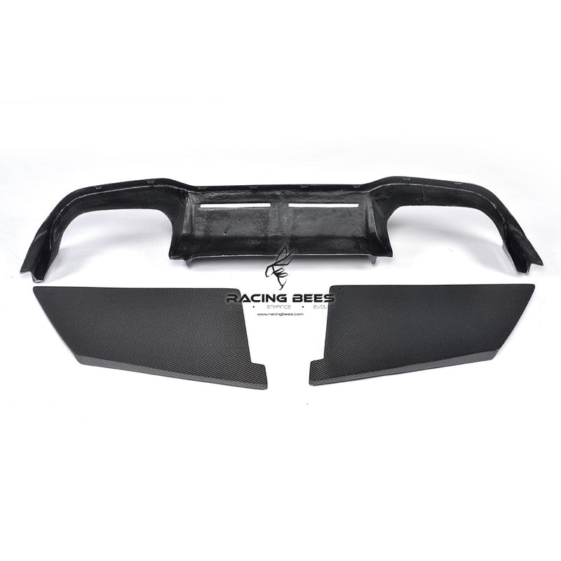 2015-2018 BMW F87 M2 MTC Style 3 Piece Rear Diffuser (Carbon Fiber)