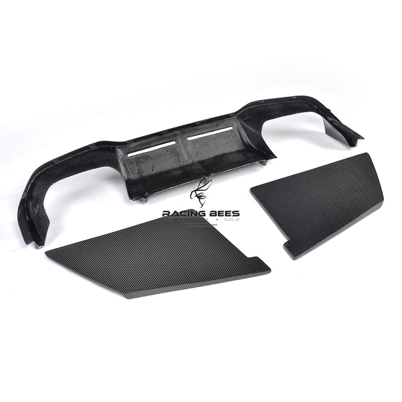 2015-2018 BMW F87 M2 MTC Style 3 Piece Rear Diffuser (Carbon Fiber)