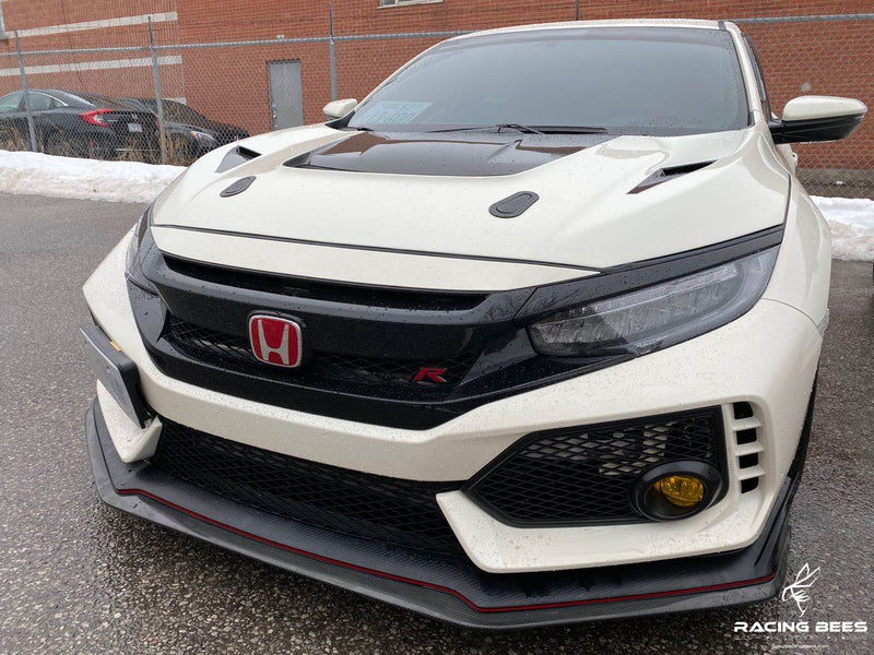 2017+ Honda Civic FK8 Type R JDM R Spec Open Mesh Replacement Fog Light Covers (Black)