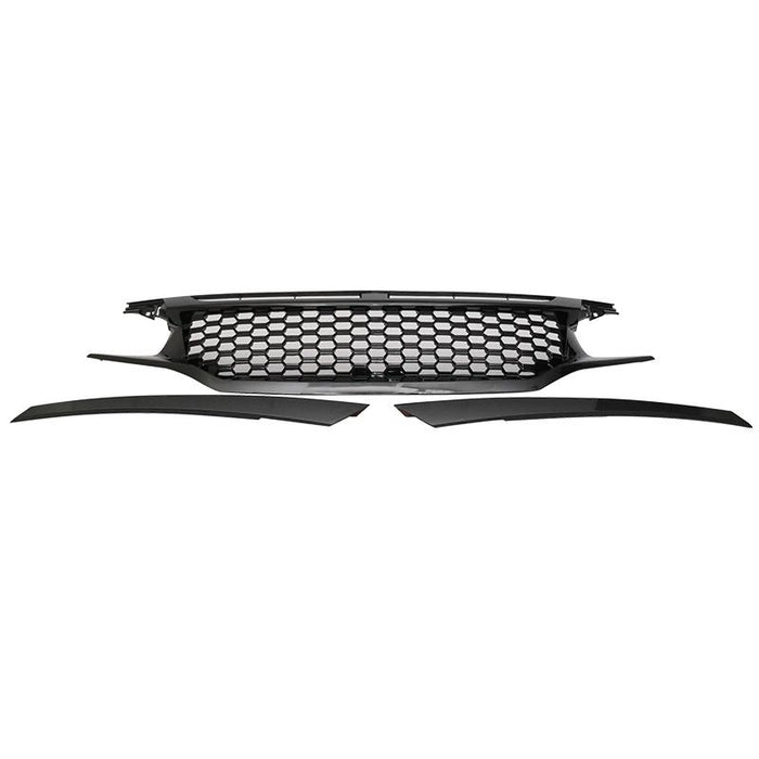 2016-2018 Honda Civic Performance Style Front Grille (Black)
