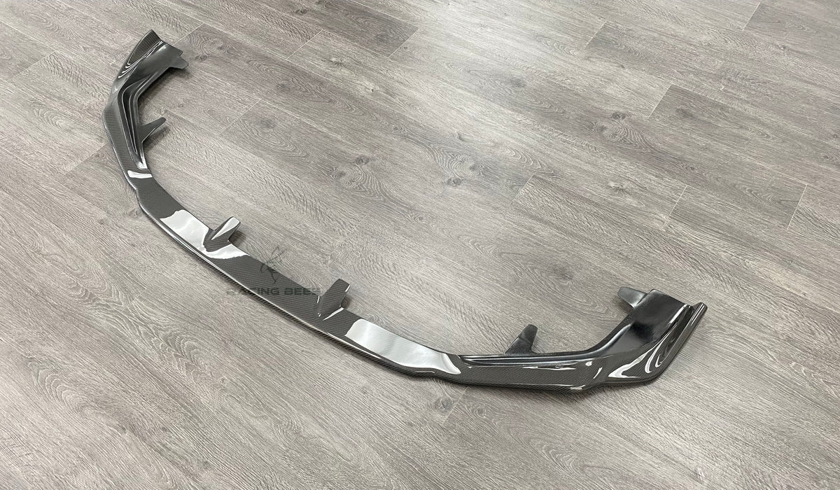 Carbon Fiber Style Front Bumper Lip Splitter For Lexus IS250 IS350 IS300 F-Sport 2014-2016 (3-Piece, ABS)
