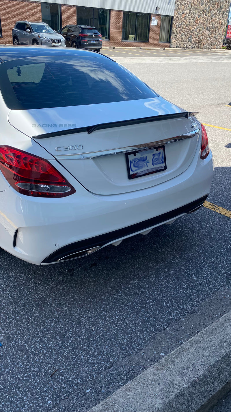 2015-2021 Mercedes-Benz C Class Sedan BR Style Trunk Spoiler (Carbon Fiber)