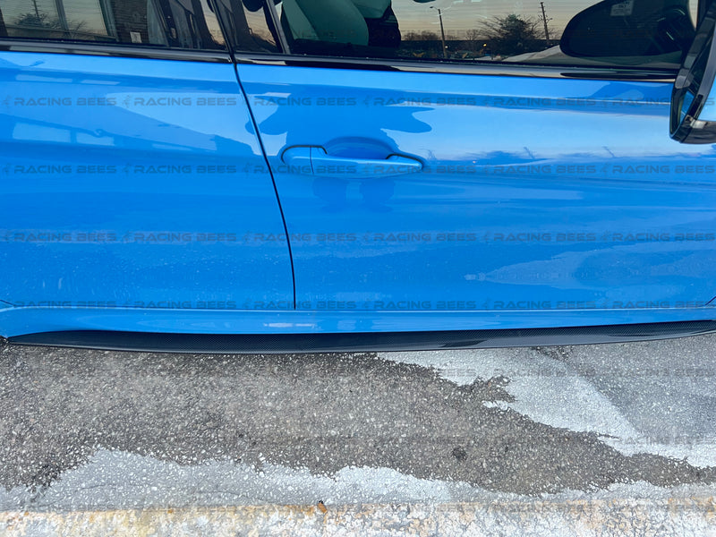 2015-2018 BMW F80 M3 3D Style Side Skirt Extensions (Carbon Fiber)