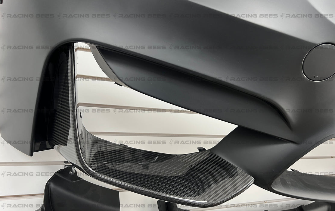 2015-2020 BMW F80/F82 M3/M4 MP Style Front Bumper Splitters (Carbon Fiber)