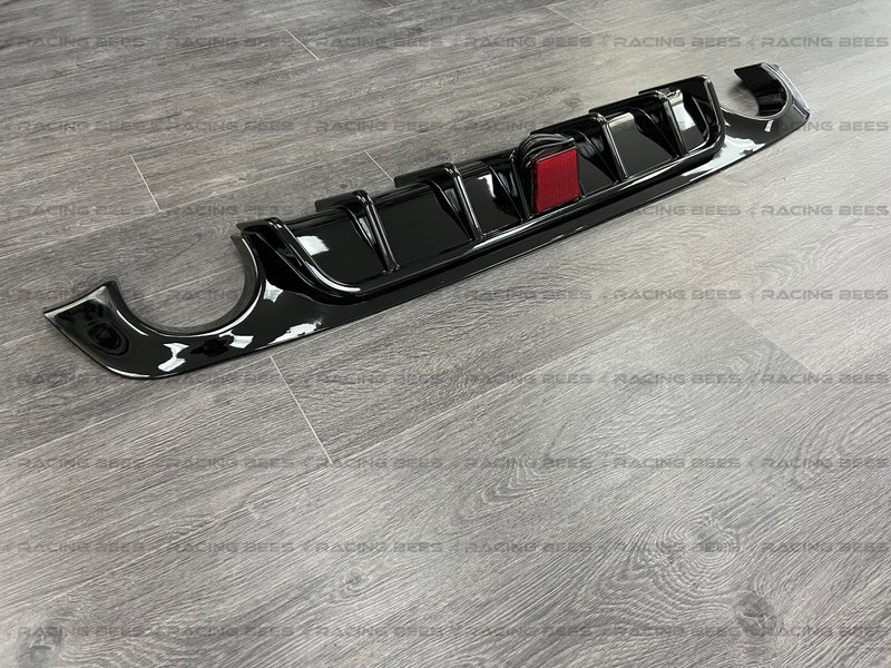 2018-2023 Infiniti Q50 Sedan TS Style LED Rear Bumper Diffuser (Black)