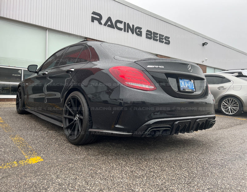2015-2020 Mercedes-Benz C63 AMG Sedan/Coupe PSM Style Side Skirts (Carbon Fiber)