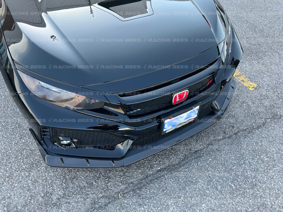 2017+ Honda Civic FK8 Type R Mugen Style Front Bumper Lip (Carbon)