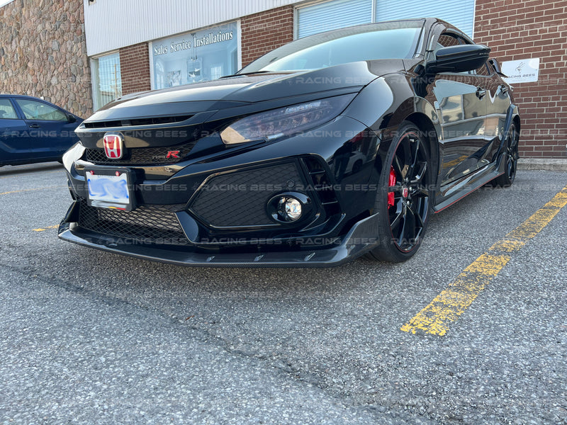 2017+ Honda Civic FK8 Type R Mugen Style Front Bumper Lip (Carbon)