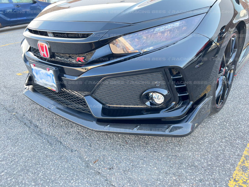 2017+ Honda Civic FK8 Type R Mugen Style Front Bumper Lip (Carbon)