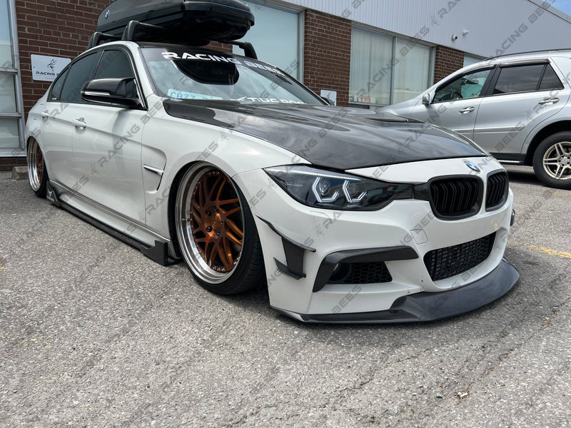 2012-2018 BMW F30 3 Series JS Style Front Bumper Lip (Carbon Fiber)