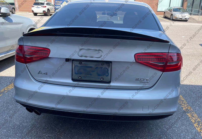 2013-2016 Audi A4 B8.5 Trunk Spoiler High Kick Style (Black)