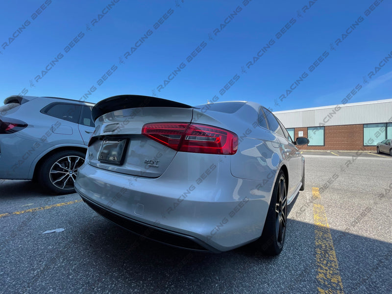 2013-2016 Audi A4 B8.5 Trunk Spoiler High Kick Style (Black)