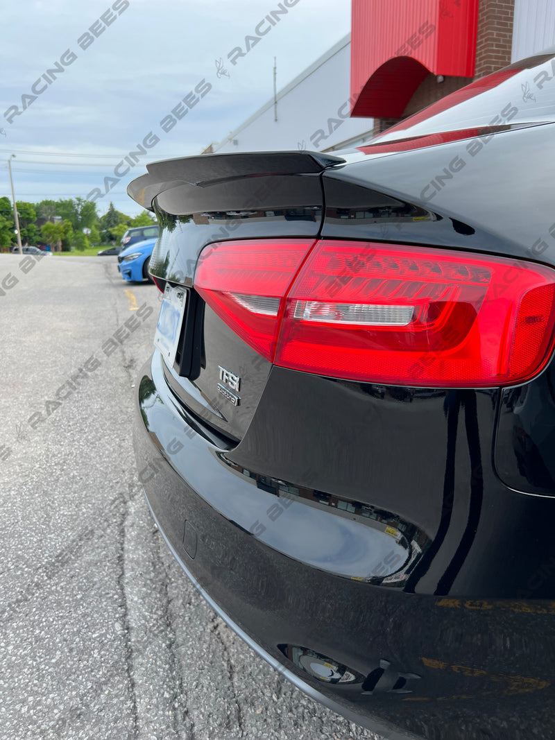 2013-2016 Audi A4 B8.5 Trunk Spoiler V Style (Black)
