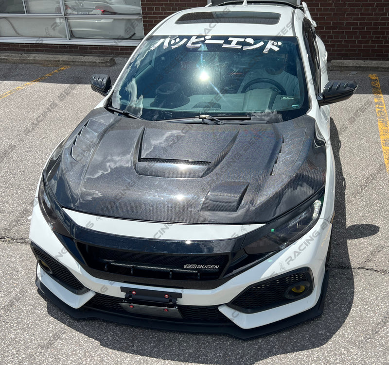 2016-2021 Honda Civic FC1/FC3/FK7 JS Style Hood (Carbon fiber)