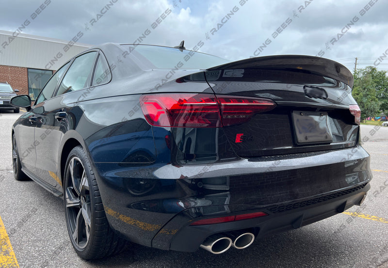 2017-2022 Audi A4/S4 B9/B9.5 Trunk Spoiler High Kick Style (Black)