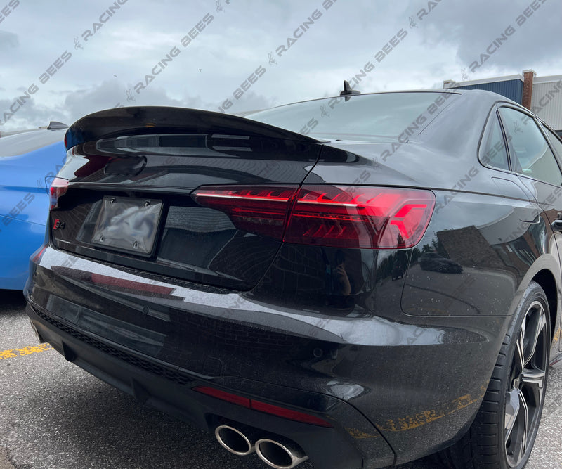 2017-2022 Audi A4/S4 B9/B9.5 Trunk Spoiler High Kick Style (Black)