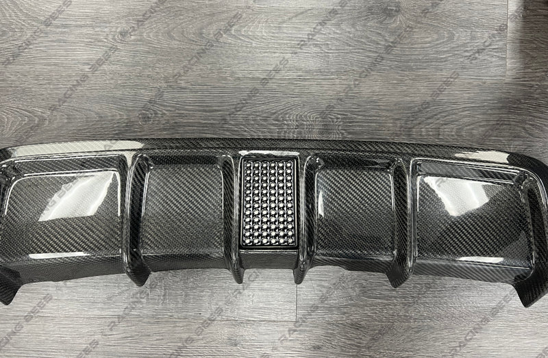 2014-2018 BMW F32 4 Series Rear LED Diffuser M Performance Style (Dual Outlet) Carbon Fiber