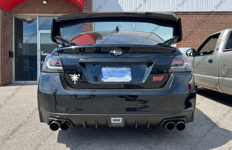 2015-2021 Subaru WRX/STI Gurney Flap Add-On For Factory OEM Trunk Spoiler V5 Style (Carbon Fiber)